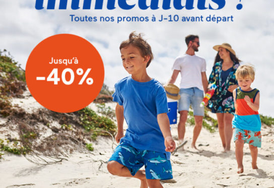 Pendant tout l’été, Odalys propose chaque mardi des offres exclusives « Départs immédiats » : jusqu’à -40% de réduction à J-10 du départ